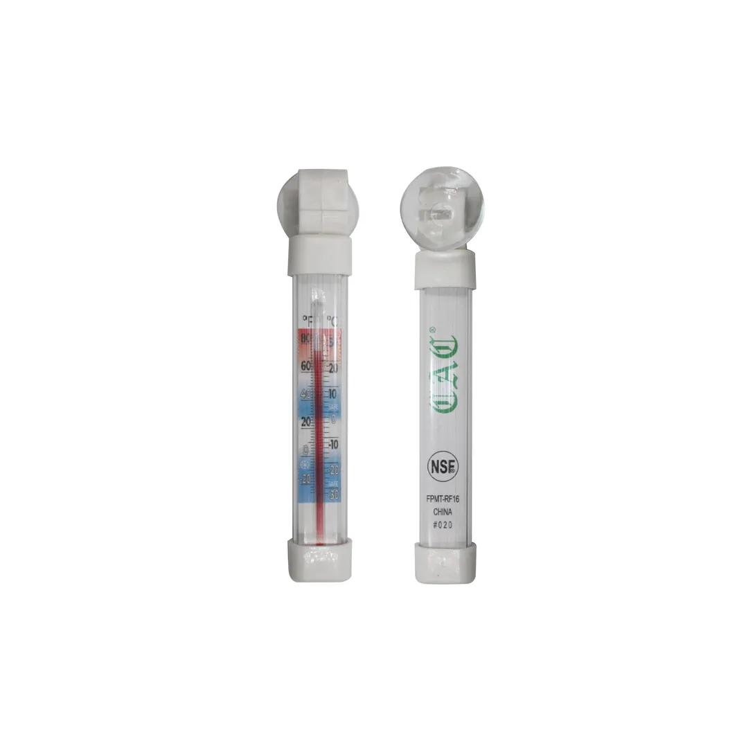 CAC China FPMT-RF16 Fridge/Freezer Thermometer, 2-7/8" x 5/8" Liquid Glass, -26°F‑86°F, NSF - 2/Pack