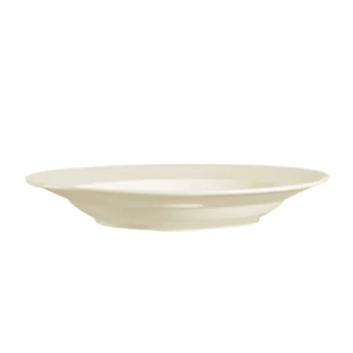 CAC China FR-120 - 22 Oz Pasta Bowl, 12" Dia x 1½" H, White Stoneware, Dishwasher Safe - 1 Dozen