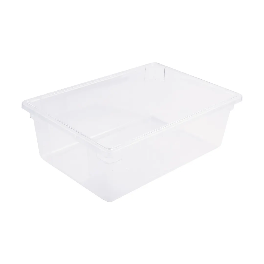 CAC China FS1F-9C Food Storage Box, 13 Gallon, 26"L x 18"W x 9"H, Polycarbonate, Clear