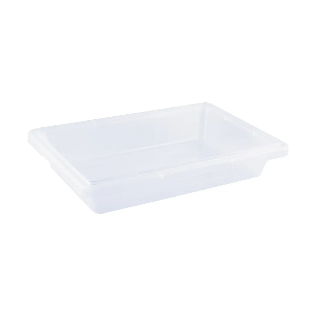 CAC China FS1H-3C Food Storage Box, 1.75 Gallon, 18"L x 12"W x 3-1/2"H, Polycarbonate, Clear