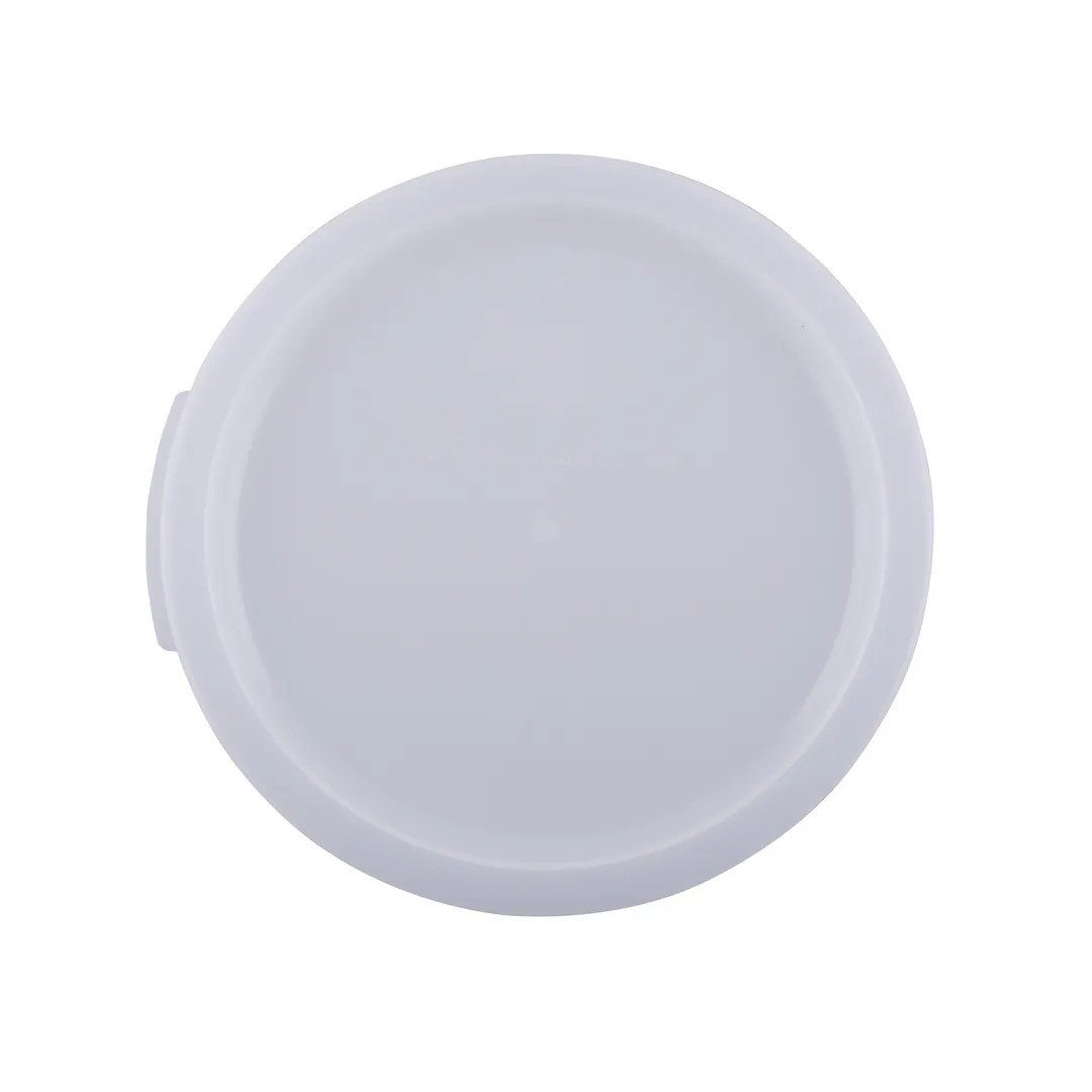 CAC China FS2R-1282CV-T Round Storage Container Cover, 12‑22 Qt, Clear Polypropylene, Dishwasher Safe