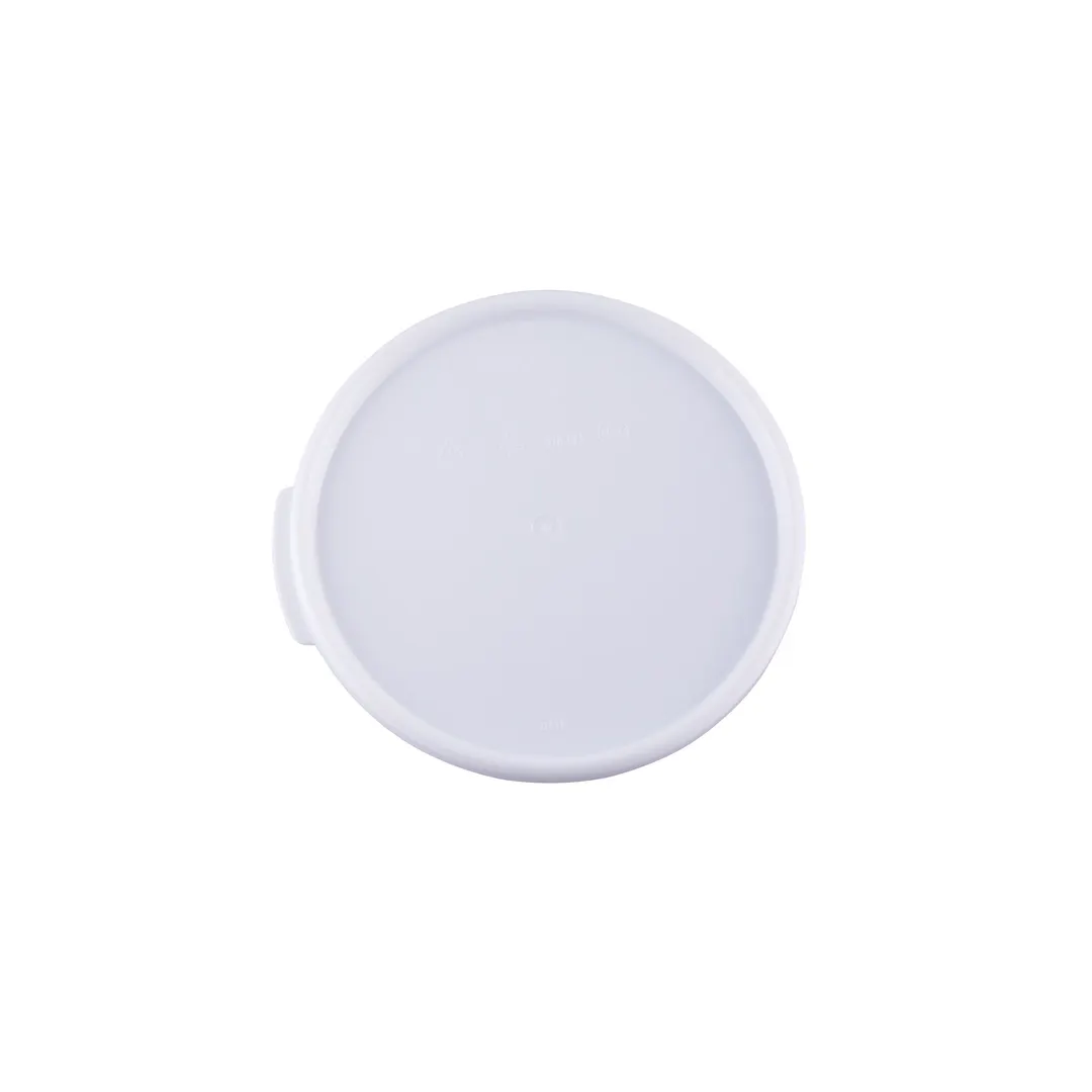 CAC China FS3R-68CV-W Food Storage Container Cover, Round, 6 & 8 Qt, White, Polypropylene, BPA Free