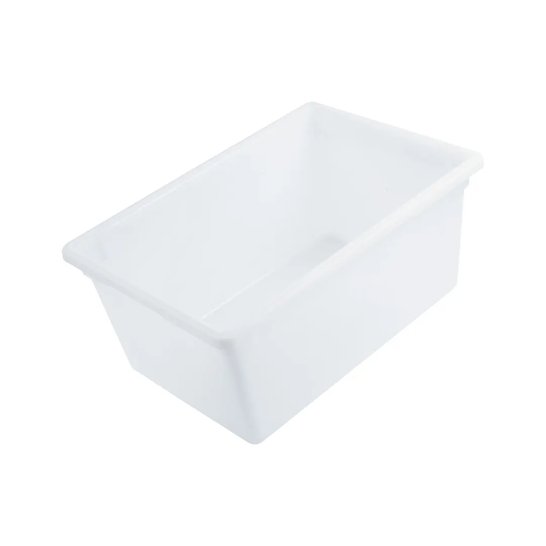 CAC China FS4F-12W Storage Box, 17 Gallon, 26"L x 18"W x 12"H, Polypropylene, White, BPA Free