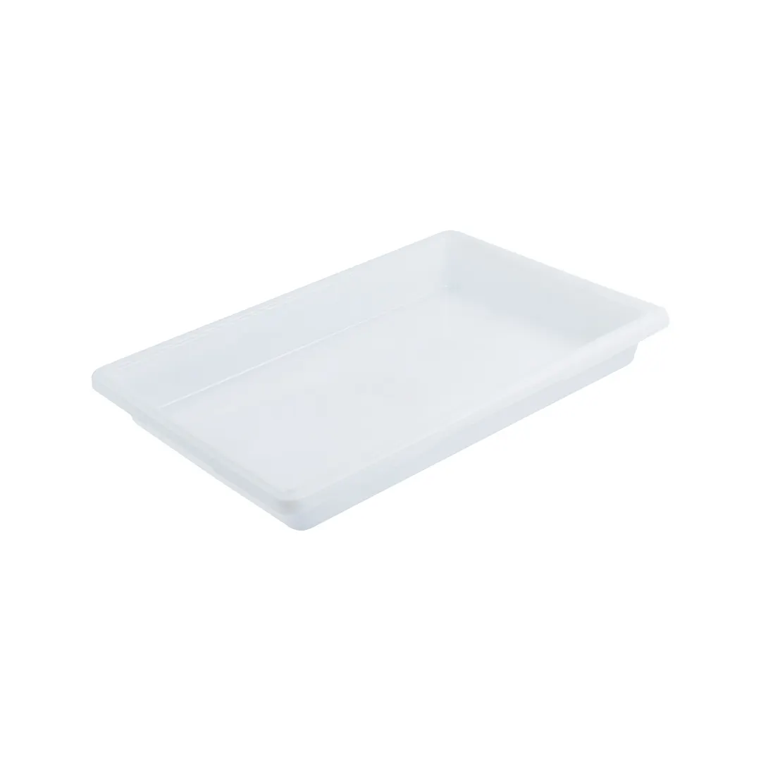 CAC China FS4F-3W Food Storage Box, 5 Gallon, 26"L x 18"W x 3"H, Polypropylene, White, BPA Free