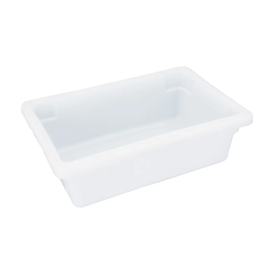 CAC China FS4H-6W Food Storage Box, 3.5‑Gallon, 18"L x 12"W x 6"H, Polypropylene, White, BPA‑Free