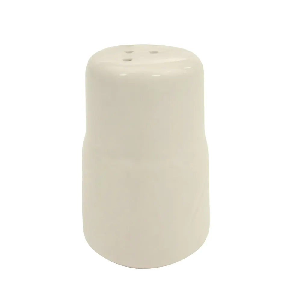 CAC China GAD-PS - Porcelain Pepper Shaker 1‑¼" L x 1‑¾" W x 2‑¾" H Bone White - 1 Dozen