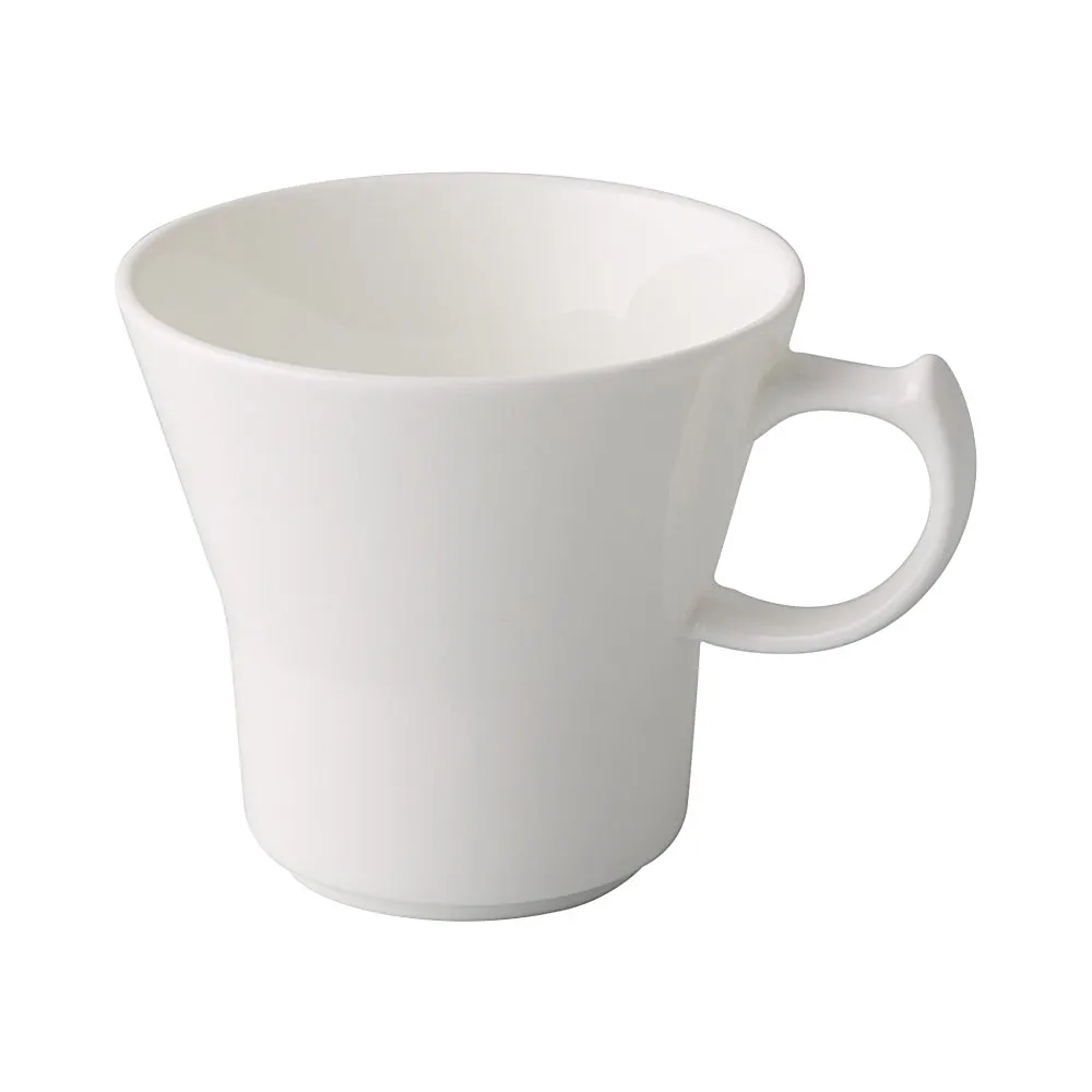 CAC China GDC-1-T Theresa 8‑oz Porcelain Cup, 3.5" Dia x 3.125" H, Bone White, Microwave Safe - 1 Dozen