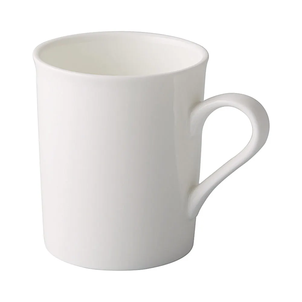 CAC China GDC-17 Grand Canyon 10-Oz China Mug, Bone White Porcelain, Microwave Safe - 1 Dozen