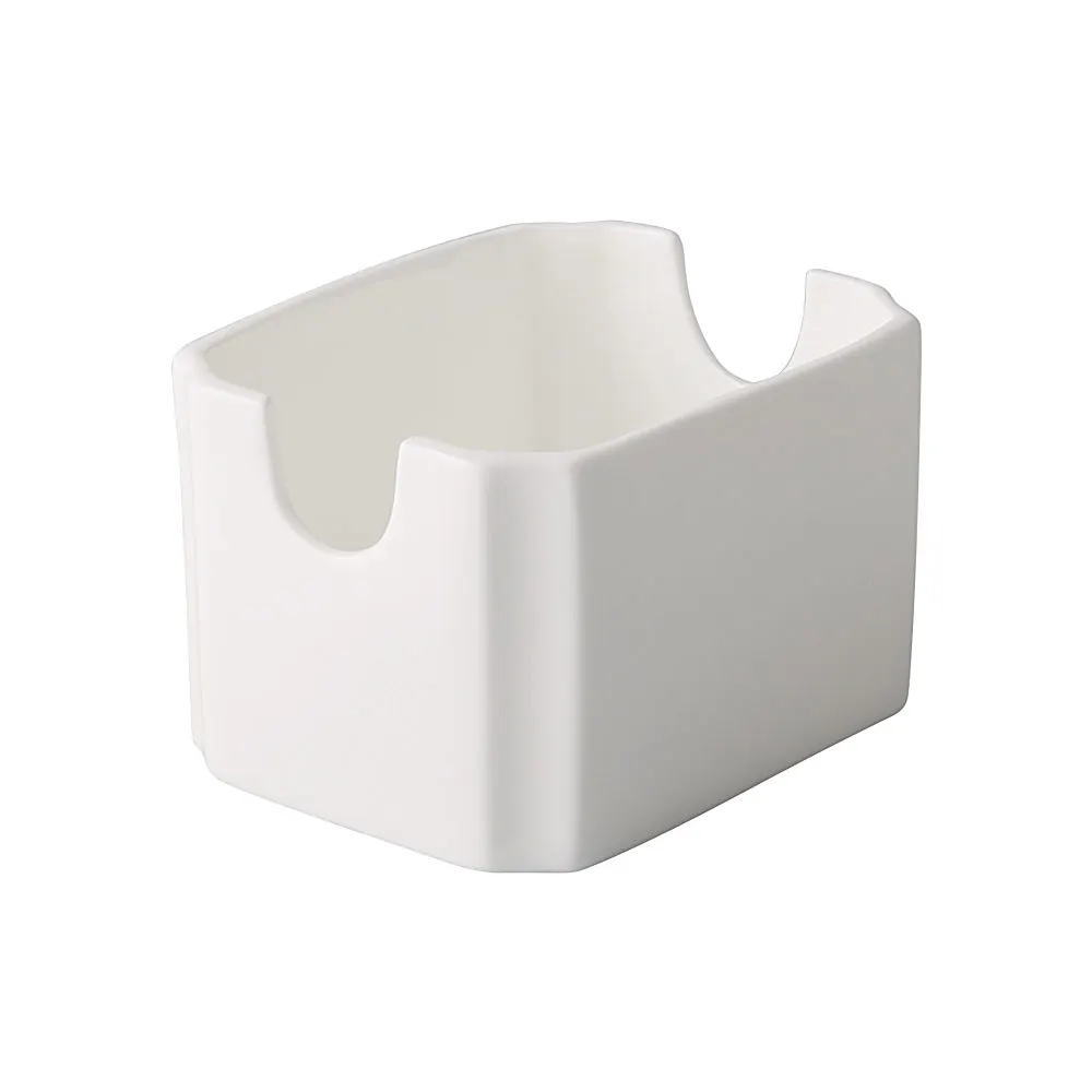 CAC China GDC-HSP - Sugar Packet Holder, 3"-3/8" L x 2"-3/4" W x 2"-3/8" H, White Porcelain - 1 Dozen