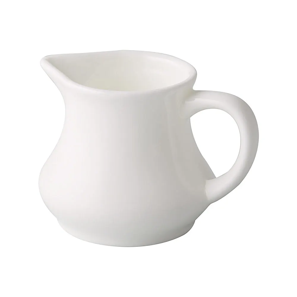 CAC China GDC-PC4 - Creamer Pitcher, 4‑5 oz (2‑3/4" × 2‑1/2"), White Porcelain Handle - 1 Dozen