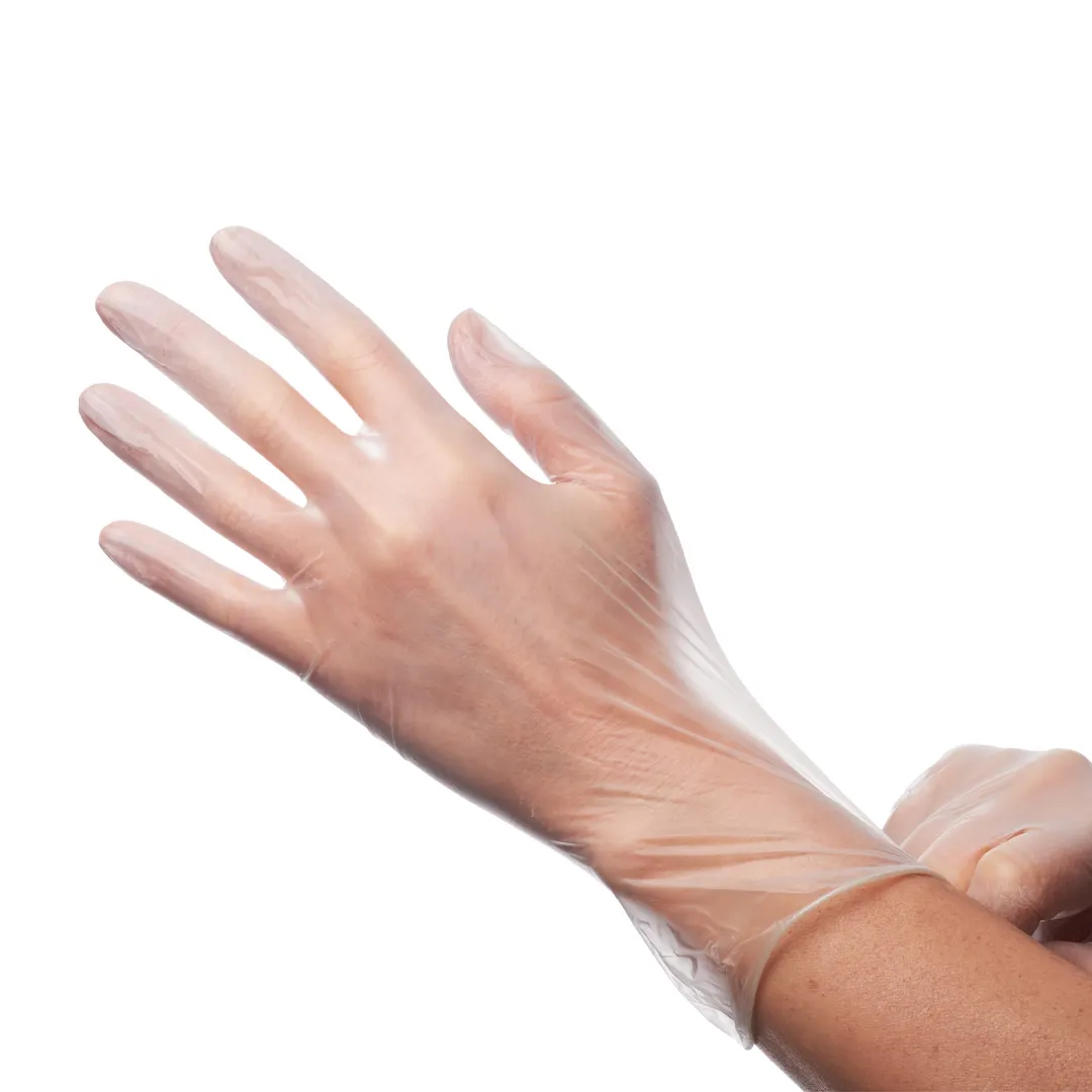CAC China GLVL-L Disposable Vinyl Gloves, Large Size, 100 Pieces per Box, Vinyl Material - 100/Box
