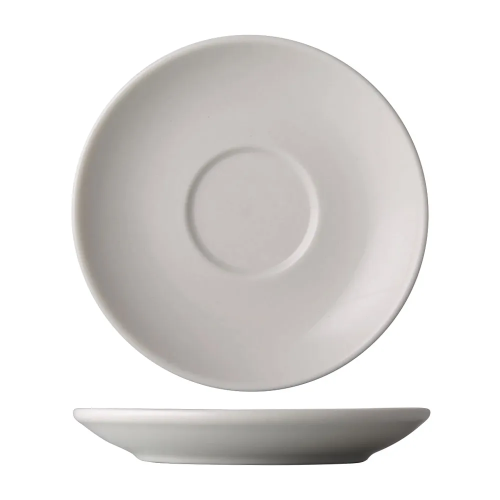 CAC China GW-36 Round Porcelain Saucer, 4.5" Diameter x 0.75" Height, White Finish - 1 Dozen