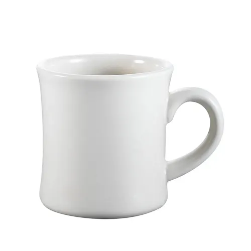 CAC China HAR-12-3 - 12 oz Mug, 3-1/2" Dia x 4" H, Ceramic White, Microwave Safe - 1 Dozen