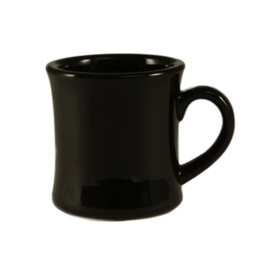 CAC China HAR-75-BLK - Hartford 7.5oz Mug, 3.25" Dia x 3.875" H, Black Ceramic, Safe - 1 Dozen
