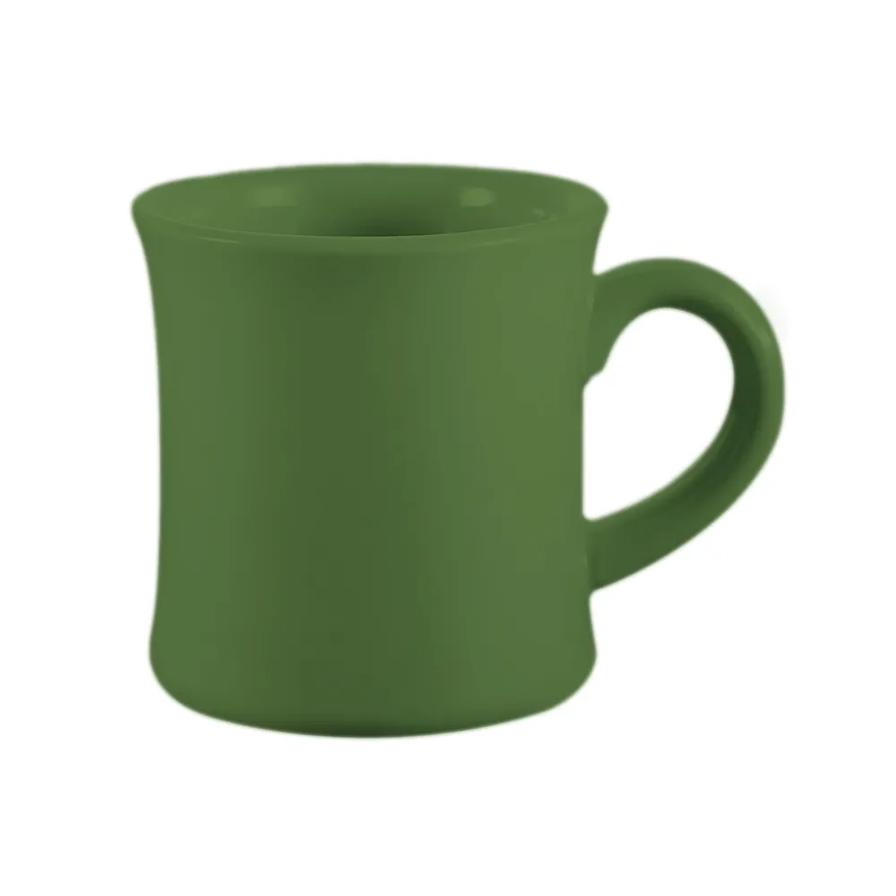 CAC China HAR-75-G Mug, 7.5 Oz (3-1/4" Dia x 3⅞" H) Green Ceramic, Oven Microwave Safe - 1 Dozen