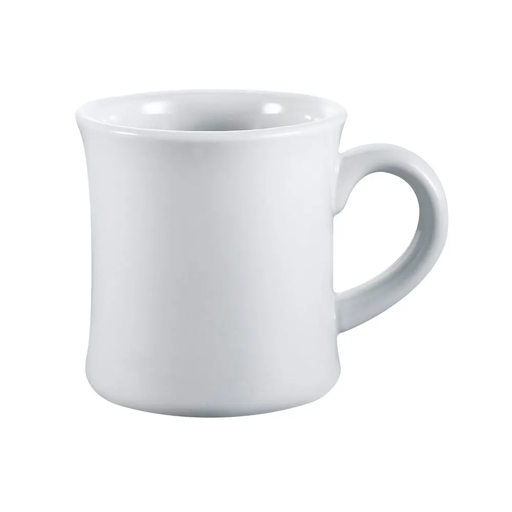 CAC China HAR-75-P - Hartford 7.5oz Porcelain Mug, 3-1/4" Dia. x 3-7/8" H, White - 1 Dozen