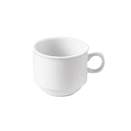 CAC China HMY-1 - 7 oz White Porcelain Coffee Cup, 3-3/4" Dia x 2-3/4" H, Dishwasher Safe - 1 Dozen