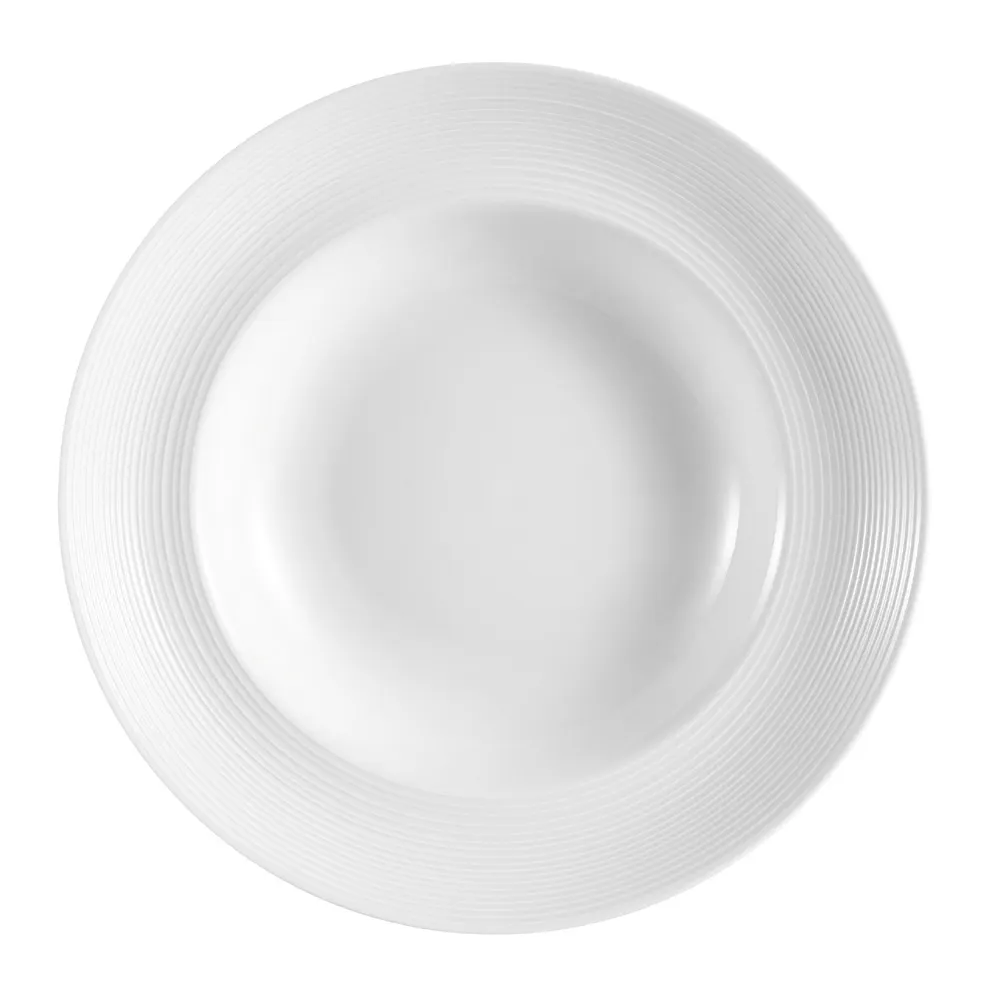 CAC China HMY-133 - Pasta Bowl, 18 oz (10½" Dia x 2" H), White Porcelain, Dishwasher Safe - 1 Dozen