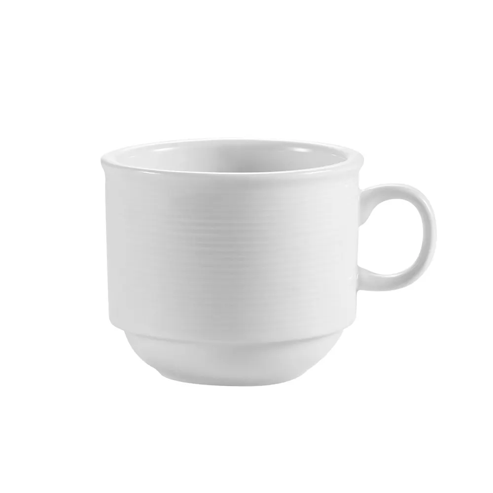 CAC China HMY-35 Harmony Demitasse Cup, 3.5 oz, White Porcelain, Microwave Safe - 1 Dozen