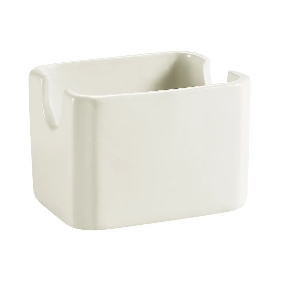 CAC China HSP-7-AW Sugar Packet Holder, 3-1/2" L x 2-3/4" W x 2-1/2" H Ceramic, American White - 1 Dozen