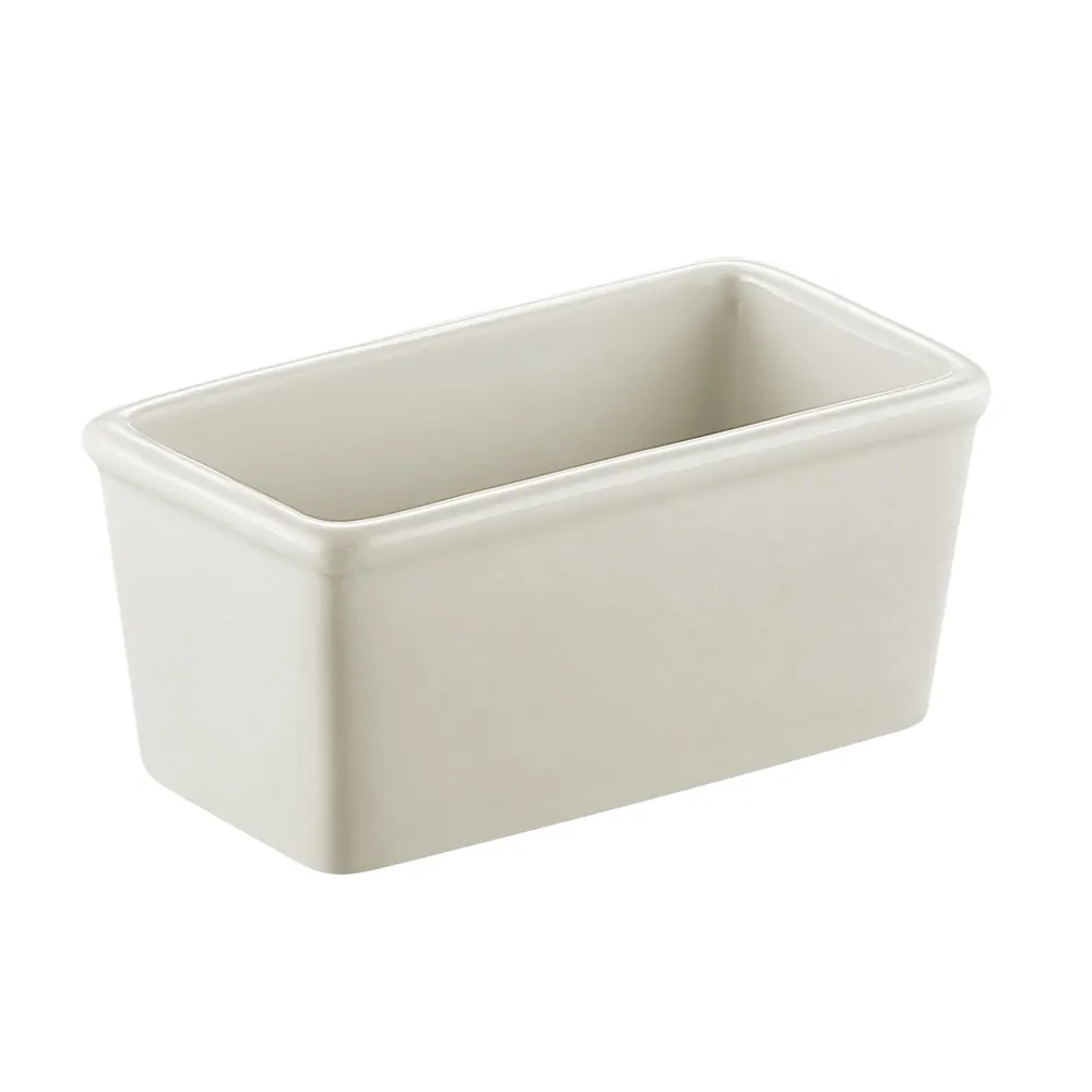CAC China HSP-9-AW Sugar Packet Holder, 5" x 2-3/4" x 2-1/4" White Ceramic Dishwasher Safe - 1 Dozen
