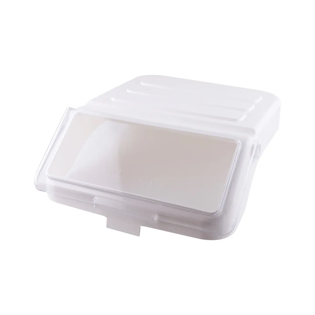 CAC China IBIN-13LD Clear Polypropylene Lid for IBIN-13 Food Storage, Translucent Snap-Fit