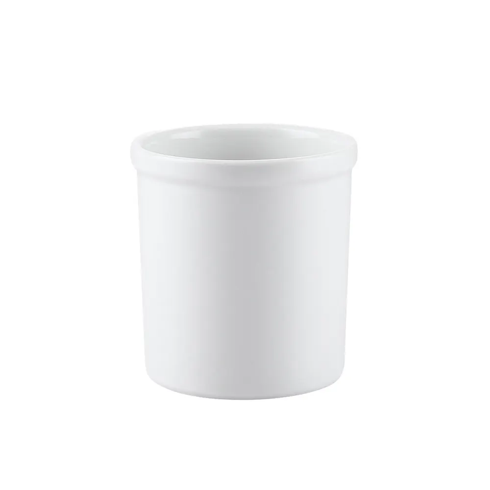CAC China JAR-38 Super White Porcelain Salad Crock, 32 oz, 4-3/4" dia. x 5"H