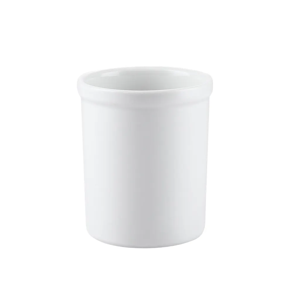 CAC China JAR-40 Super White Porcelain Salad Crock, 42-1/4 oz (1.25 liter), 5" dia. x 5-3/4"H