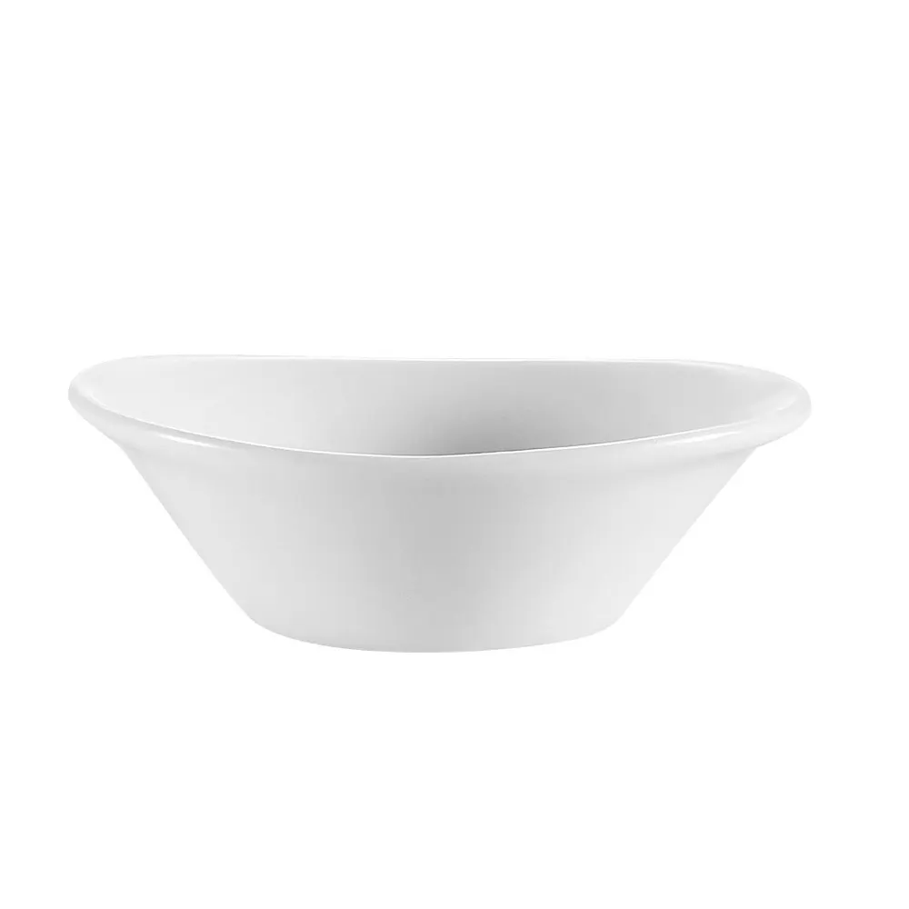 CAC China JEL-2 - Porcelain Sauce Dish, 1-1/2 oz (3.5"L x 3"W), White Safe - 1 Dozen