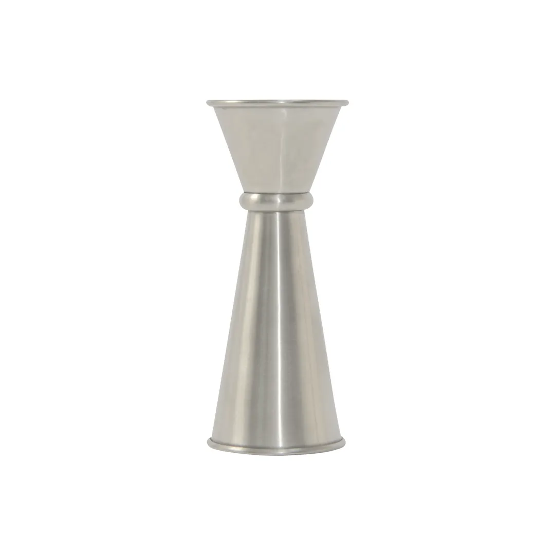 CAC China JGS1-0510 Japanese-Style Jigger, 1/2 oz. x 1 oz., Rolled Edge, Stainless Steel