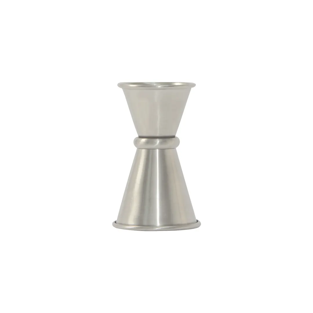 CAC China JGS1-0575 Japanese-Style Jigger, 1/2 oz. x 3/4 oz., Rolled Edge, Stainless Steel