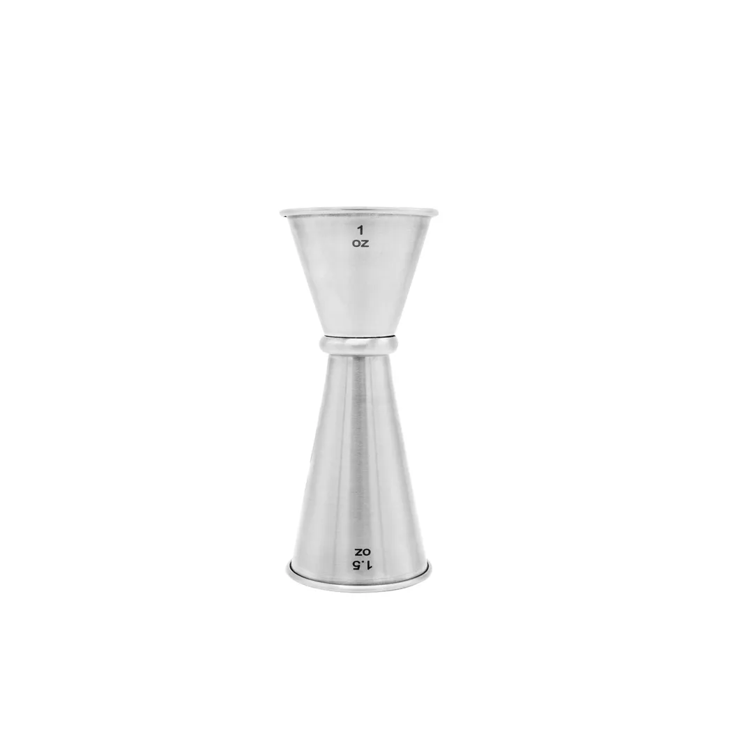 CAC China JGS1-1015 Japanese Bar Jigger, Dual Capacity 1 oz / 1.5 oz, Stainless Steel