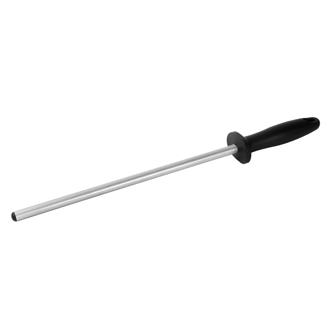 CAC China KFSP-D12R Sharpening Steel Chef Knife, 12"L Round Blade, Diamond‑Coated Finish