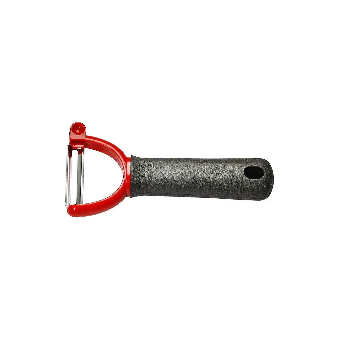 CAC China KTCG-PY07 Peeler, 5" Blade, Black Soft‑Touch Handle, Stainless Steel, Dishwasher Safe