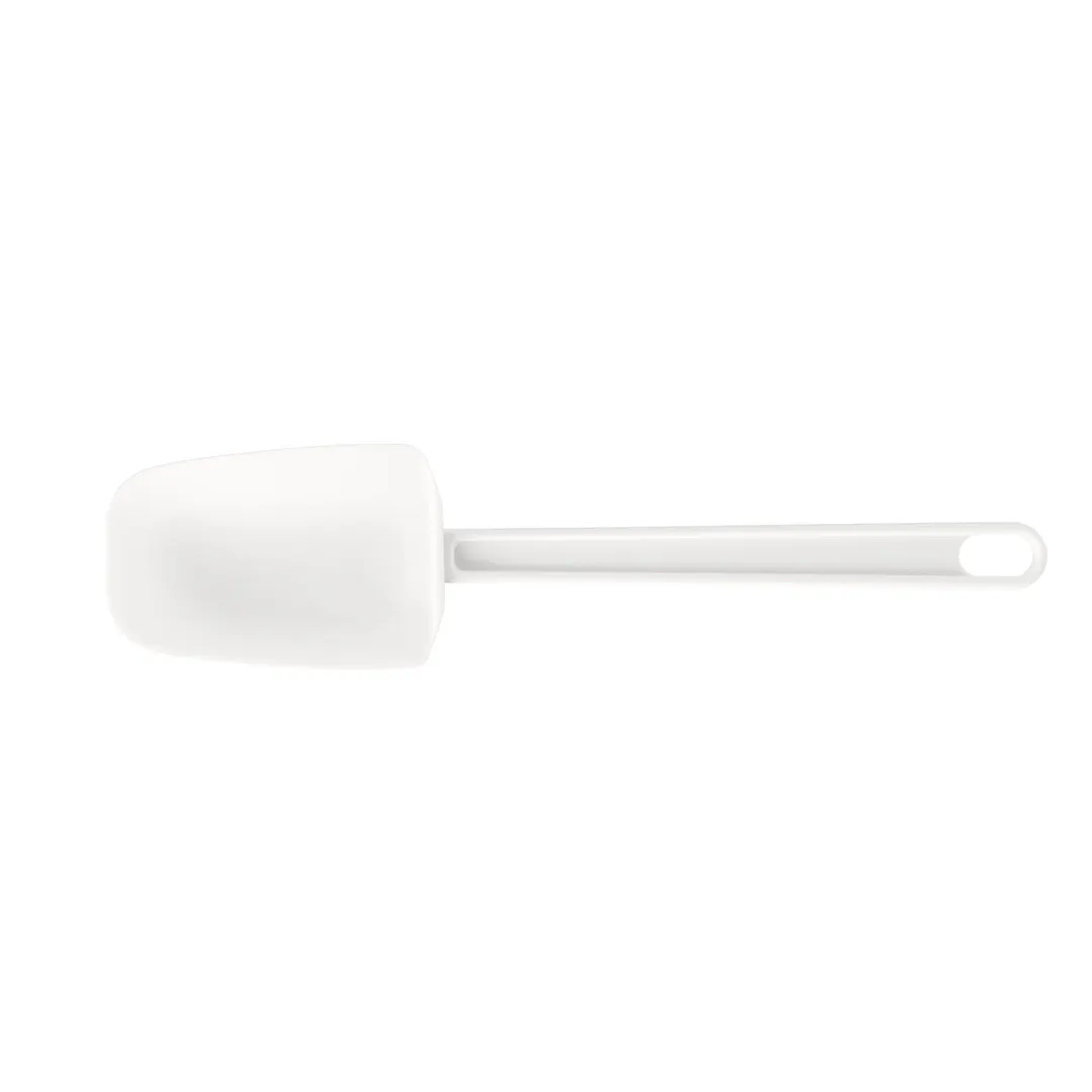 CAC China KUSB-R-10 Commercial Spatula, 10" Rubber Blade, White Handle, BPA Free