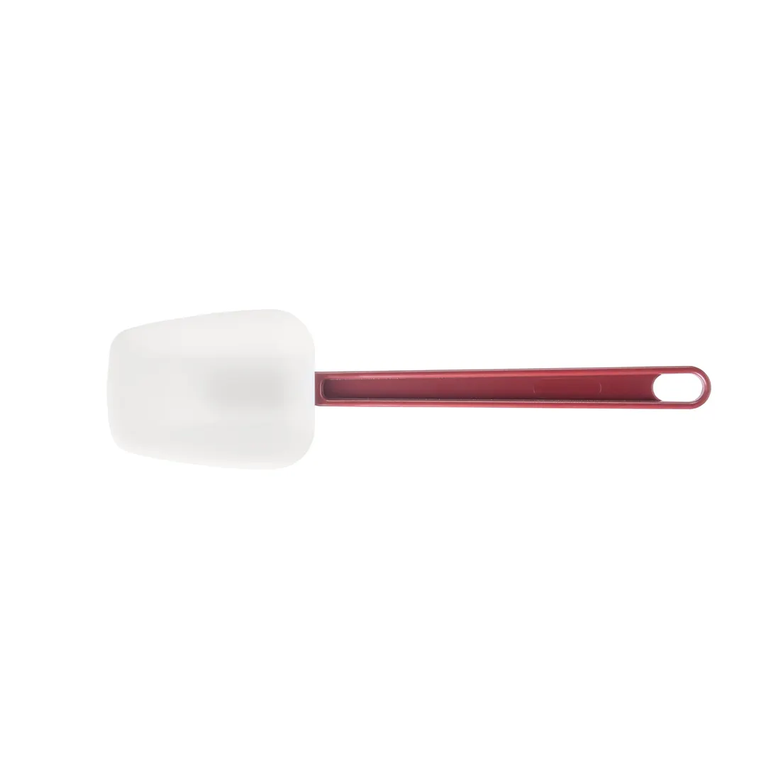 CAC China KUSB-S-10 Commercial Spatula, 10", Silicone Blade, Red Handle, White, BPA Free