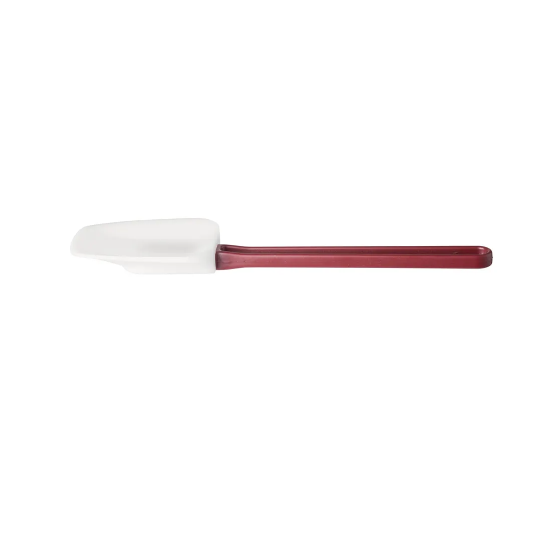 CAC China KUSB-S-10 Commercial Spatula, 10", Silicone Blade, Red Handle, White, BPA Free