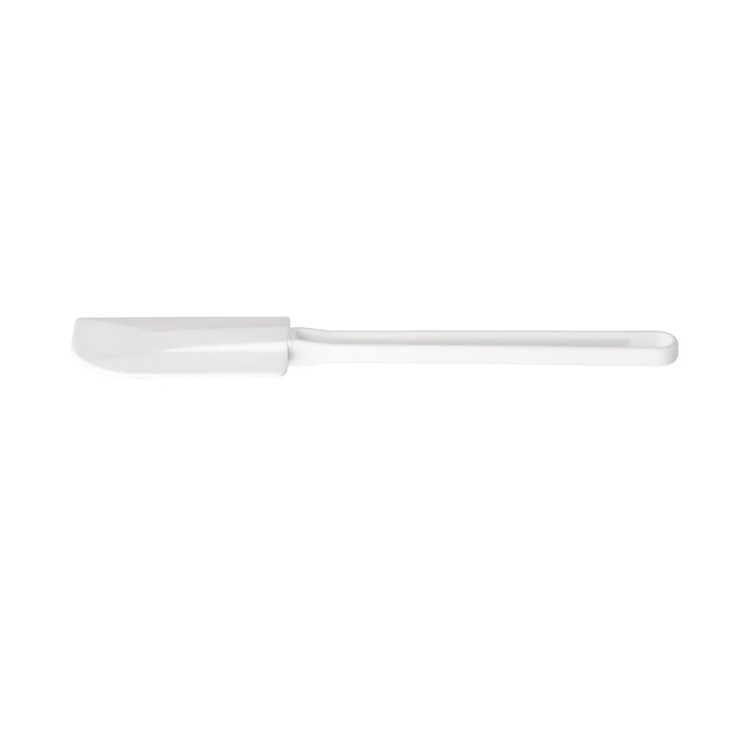 CAC China KUSF-R-10 Commercial Spatula, 10" Flat Blade, Rubber, White Handle And Blade, BPA Free