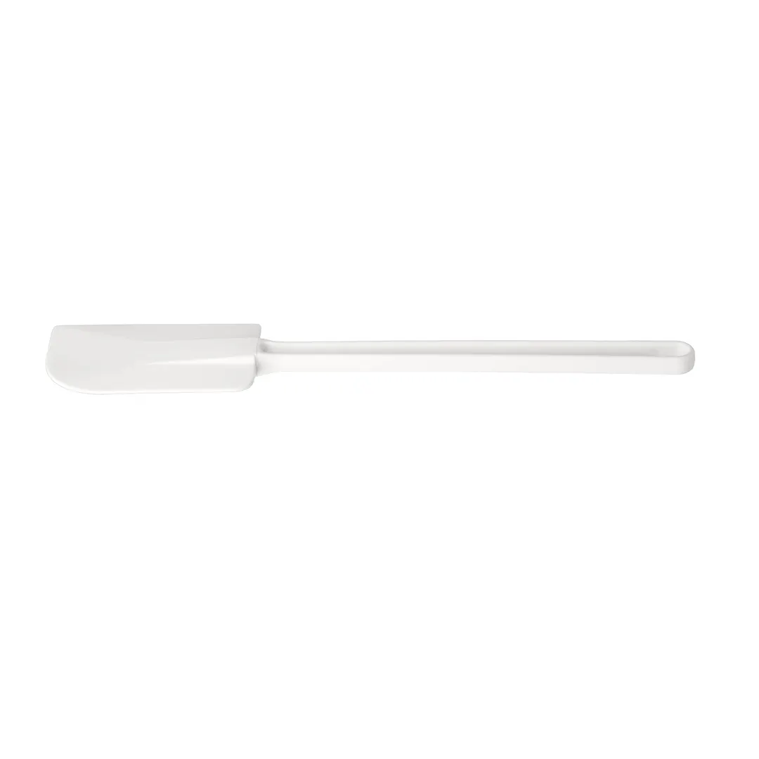 CAC China KUSF-R-14 Commercial Spatula, 14", Flat Blade, Rubber, White Handle And Blade, BPA Free