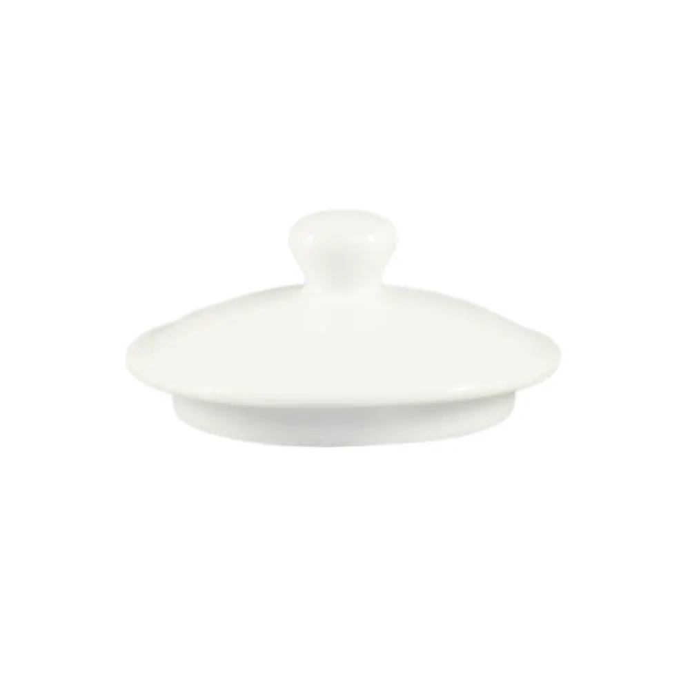CAC China LN-12-LID - Lion Head Tureen Lid, 4"-3/8 Dia x 1"-3/4 Hgt, Porcelain Safe - 1 Dozen