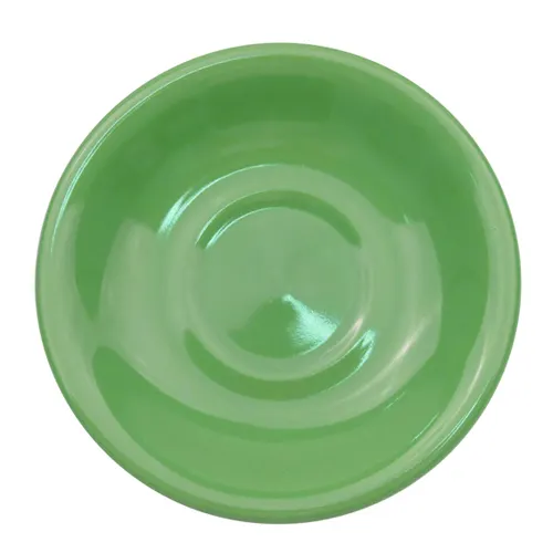 CAC China LV-2-G Las Vegas Saucer, 6" Dia x 1" H, Green Ceramic, Dishwasher Oven Safe - 1 Dozen