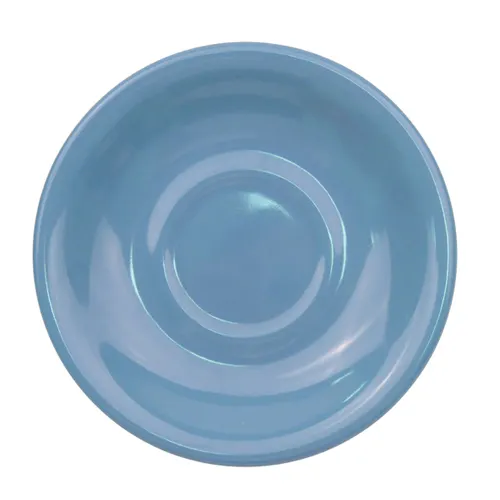 CAC China LV-2-LBU - Round Stoneware Saucer 6" Dia x 1" H Light Blue Dishwasher Safe - 1 Dozen