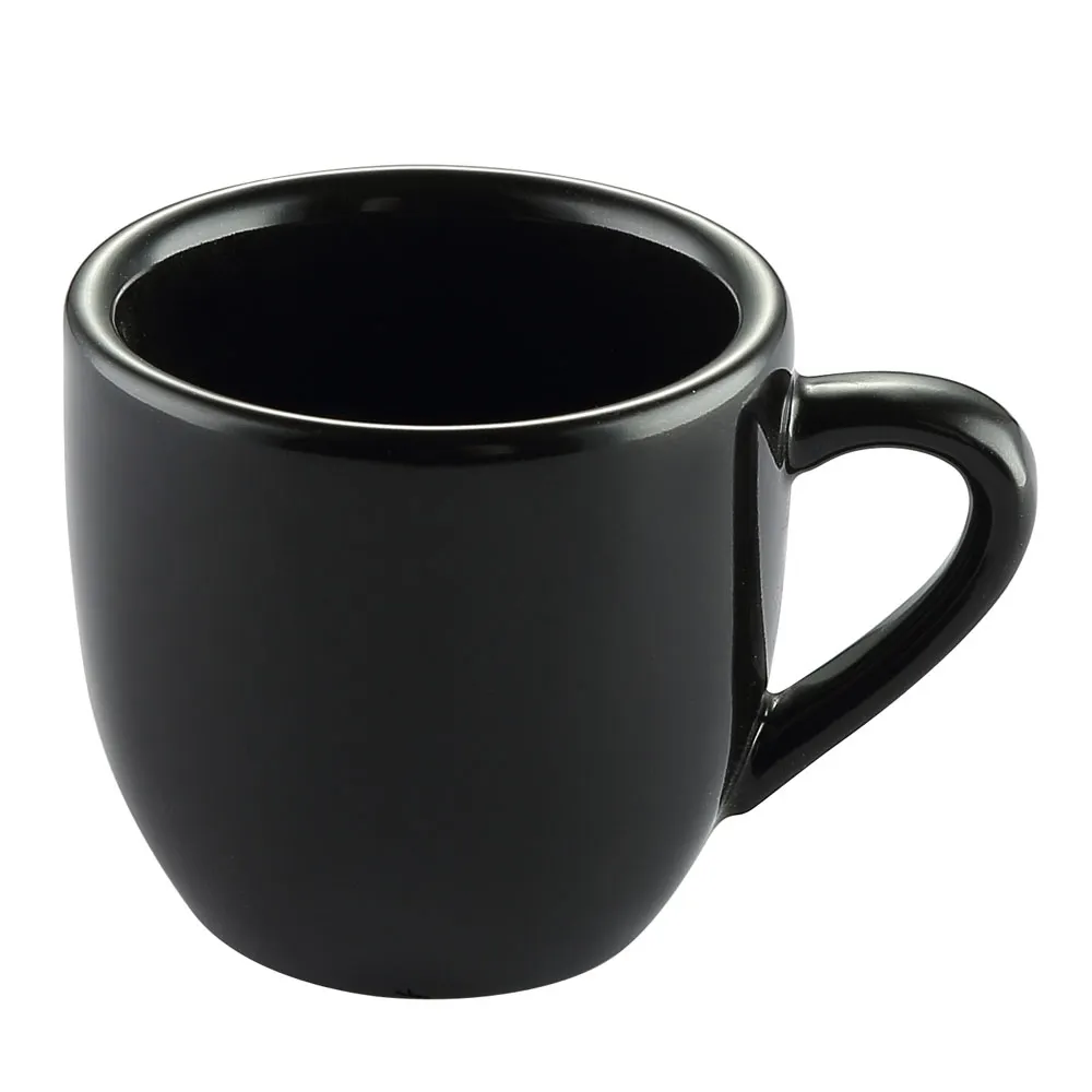 CAC China LV-35-BLK - Las Vegas After-Dinner Cup, 3-1/2 oz, Black Stoneware, Dishwasher Safe - 1 Dozen