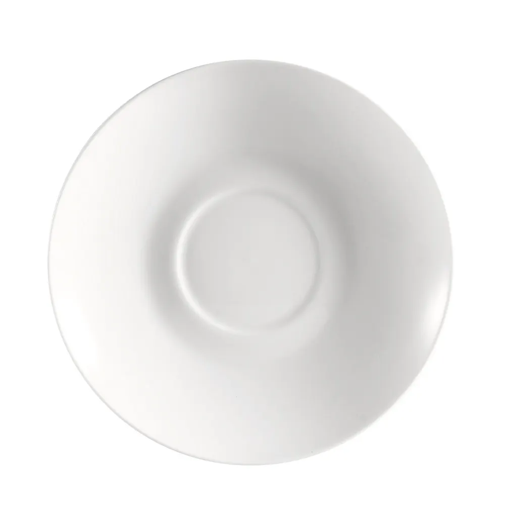CAC China MAJ-2 Majesty Saucer, 5.5" Diameter Round Bone White China Oven Microwave Safe - 1 Dozen