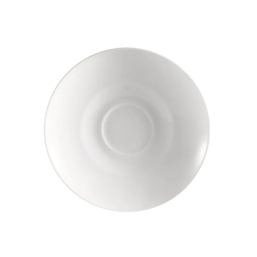 CAC China MAJ-36 Majesty Saucer, 4.5" Diameter Round White Bone China, Oven Microwave Safe - 1 Dozen