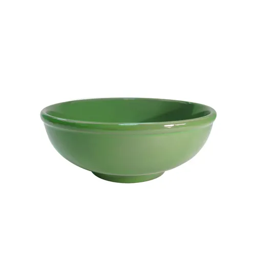 CAC China MB-7-G Festiware 25‑Oz Green Stoneware Salad Bowl, 7½" Dia x 2¾" H, Safe - 1 Dozen