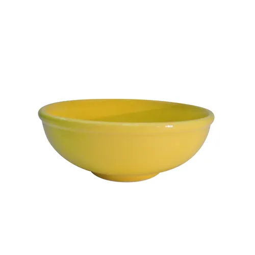 CAC China MB-7-Y - 25oz 7" Yellow Salad Bowl, 7½" Dia x 2¾" H, Dishwasher Safe - 1 Dozen