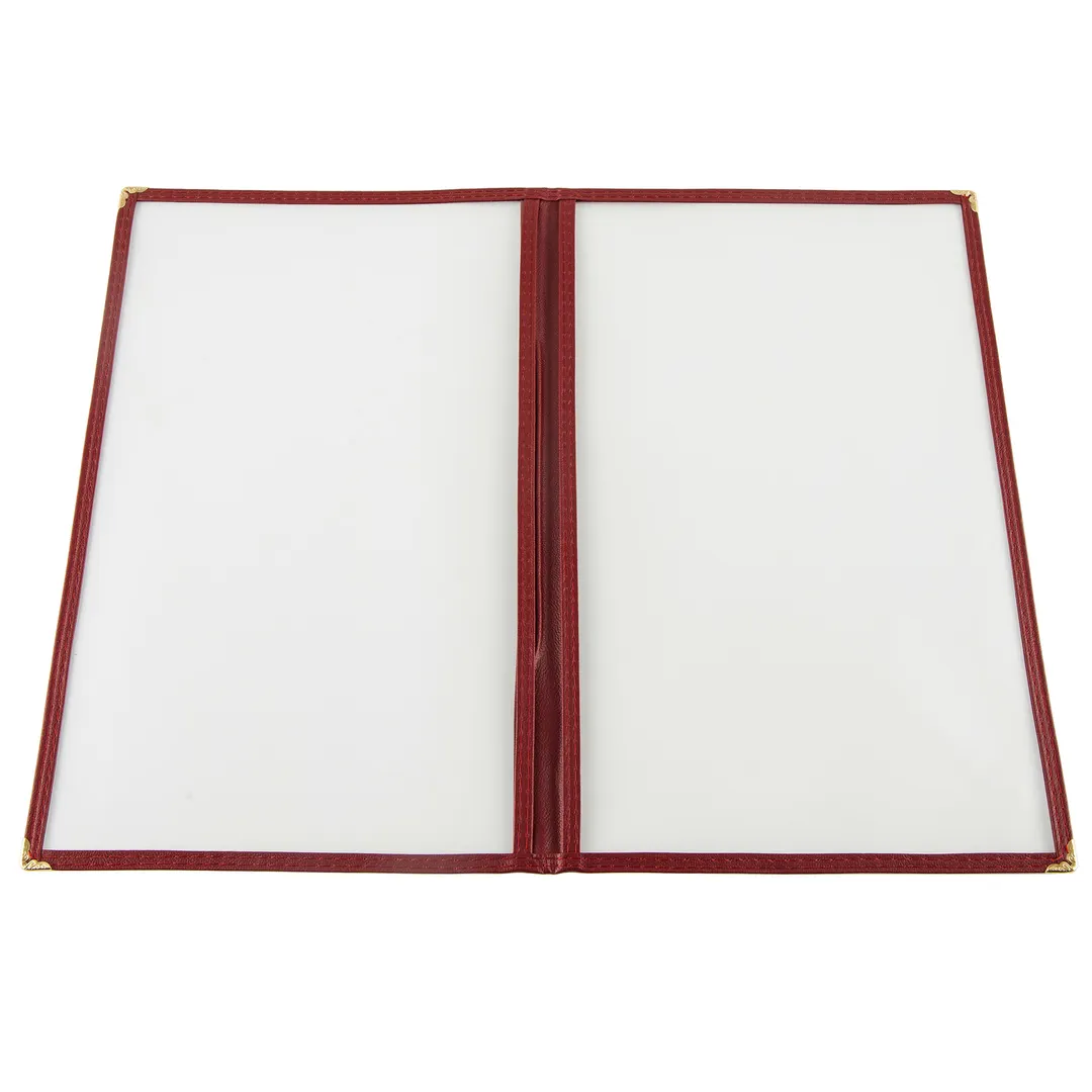 CAC China MCP2-914BY Menu Cover - 2-Pocket Booklet, 8-1/2" x 14", Double-Sided View, Corners, Trim