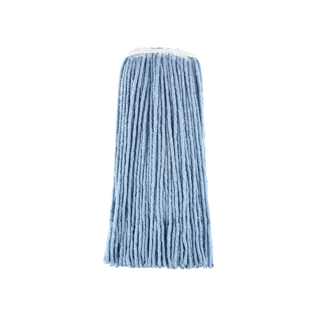 CAC China MHD1-24BL Wet Mop Head - 24 oz, 1‑1/4" Blue Band, 4‑Ply Poly‑Cotton, Cut End, Washable