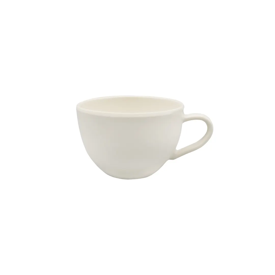 CAC China MLDNR-1 - 7.5oz Dwight Short Plastic Mug, 3.75"W x 3.75"D x 2.5"H, White Melamine, 1 Dozen